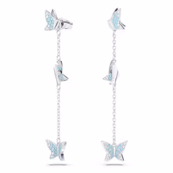 Swarovski 5662182, Femmina, Metallo, Fiori e foglie, Blu, Argento