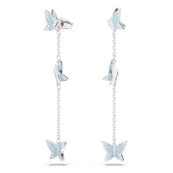 Swarovski 5662182 orecchino Orecchini a perno Metallo Blu, Argento