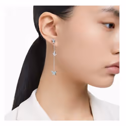 Swarovski 5662182 orecchino Orecchini a perno Metallo Blu, Argento