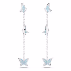 Swarovski 5662182 orecchino Orecchini a perno Metallo Blu, Argento