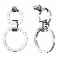 Swarovski 5663503 orecchino Orecchini a perno Metallo Argento, Bianco - Vista aggiuntiva 4