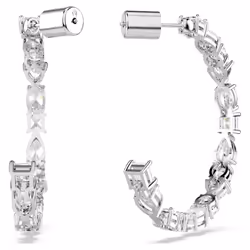 Swarovski Mesmera Orecchini a cerchio Metallo Bianco - Vista aggiuntiva 4