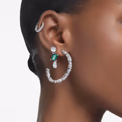 Swarovski Mesmera Orecchini a cerchio Metallo Bianco - Vista aggiuntiva 7
