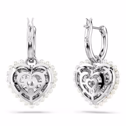 Swarovski 5684384 orecchino Orecchini a clip Metallo Argento, Bianco - Vista aggiuntiva 4