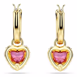 Swarovski 5684760 orecchino Orecchini a clip Metallo Oro, Rosso - Vista aggiuntiva 4