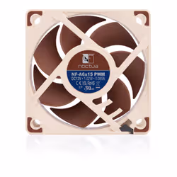 Noctua NF-A6X15 PWM sistema di raffreddamento per computer Case per computer Ventilatore 6 cm Marrone 1 pz - Vista aggiuntiva 4