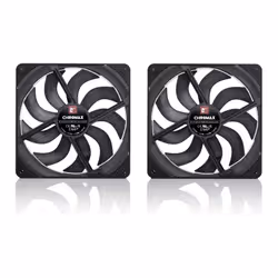 Noctua NF-A14X25 G2 PWM SX2-PP CHROMAX.BLACK sistema di raffreddamento per computer Case per computer Ventilatore 14 cm Nero 2 pz - Vista aggiuntiva 2