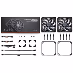 Noctua NF-A14X25 G2 PWM SX2-PP CHROMAX.BLACK sistema di raffreddamento per computer Case per computer Ventilatore 14 cm Nero 2 pz - Vista aggiuntiva 8