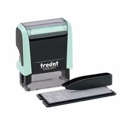 Trodat 4911 TYPOMATIC, Autoinchiostrante, Timbro testo/data, 13 x 37 mm, Nero, Verde chiaro, CO2 compensated, 54 mm