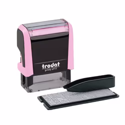 Trodat 4911 TYPOMATIC, Autoinchiostrante, Timbro testo/data, 13 x 37 mm, Nero, Rosa, CO2 compensated, 54 mm