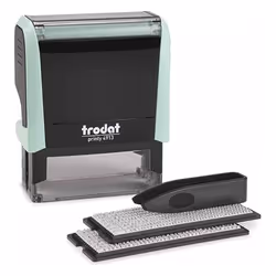 Trodat 4913 TYPOMATIC, Autoinchiostrante, Timbro testo/data, 21 x 57 mm, Nero, Verde chiaro, 70 mm, 36 mm