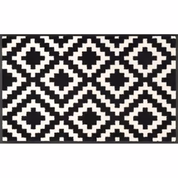 wash+dry 9010216020540, Zerbino decorativo, Interno, Rettangolare, Nero, Bianco, Immagine, 600 mm