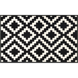 wash+dry 9010216020540 zerbino Zerbino decorativo Interno Rettangolare Nero, Bianco