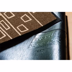 wash+dry Line City Tappetino di gomma Interno Rettangolare Nero, Grigio talpa