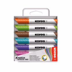 Kores M20802, 6 pz, Blu, Marrone, Verde chiaro, Arancione, Rosa, Viola, Tipo di punta, Multicolore, Rotondo, 3 mm