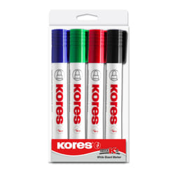 Kores M20845 evidenziatore 4 pz Nero, Blu, Verde, Rosso