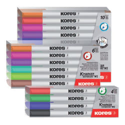 Kores M22841 evidenziatore 10 pz Punta del pennello Nero, Blu, Marrone, Verde, Azzurro, Verde chiaro, Arancione, Rosa, Rosso, Viola