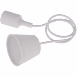 Sospensioni portalampada da interni Fantasy Rosone in silicone 85xH92 mm. - Cavo rivestito in tessuto 150 cm. - Portalampada  ...