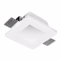 Faretto in Gesso quadrato Century Jessy ad incasso Colore Bianco In dotazione Vetrino Attacco lampada GU10 Lampada non compre ...