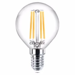 CENTURY FILAMENTO LED INCANTO CHIARA SFERA - 4W - E14 - 4000K Lampade a filamento LED dal design ispirato allo stile classico ...