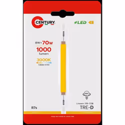 CENTURY LAMPADA LED TRE-D COB 8W R7S 3000K 1.000 Lm TRCOB-0811830BL Potenza 8W (70W )Attacco R7S Flusso luminoso 1000 Lm Colo ...