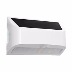 APPLIQUE SOLARE ARCADIA MAX BIANCO 6W 4000K 600LM Applique solare a doppia emissione luminosa con pannello fotovoltaico integ ...