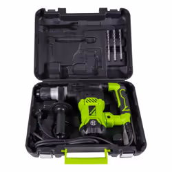Zipper ZI-BHA1500DN trapano 4250 Giri/min SDS-plus 5,1 kg Nero, Verde chiaro - Vista aggiuntiva 4