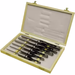 Per forare / mortasare fori quadrati e asolati. Misure 6,8,10,12,14,16 mm Adatti specialmente per mortasatrici STM 26, STM 26 ...