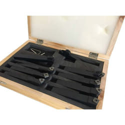Set utensili ad inserto placchetta per tornio ferro metallo Holzmann 9tlg10