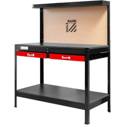 Banco da lavoro tavolo officina cassetti parete porta utensili Holzmann wt06