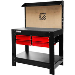 Banco da lavoro tavolo officina cassetti parete porta utensili Holzmann wt37