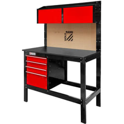 Banco da lavoro tavolo officina cassetti parete porta utensili Holzmann wt39