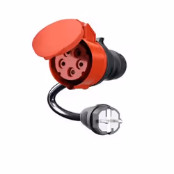 go-e CH-04-30 prolunghe e multiple 0,3 m 1 presa(e) AC Interno Nero, Rosso - Vista aggiuntiva 4
