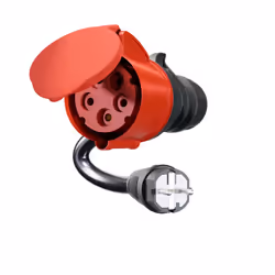 go-e CH-04-02 prolunghe e multiple 0,3 m 1 presa(e) AC Interno Nero, Rosso - Vista aggiuntiva 4