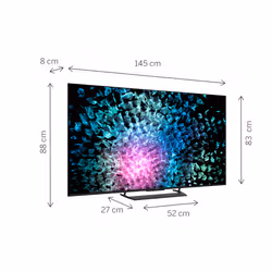 Thomson Q70 Series Smart MiniLED TV 65; Google TV; 3840 x 2160 (4K UHD), 1500000:1, LED, 144 Hz, DVB-T/T2/C/S/S2, HDR10, Wi-Fi, Bluetooth, LAN, HDMI 4 (2.1), USB 2 (2.0) + 1 (3.0), Central Stand, Black 165,1 cm (65") 4K Ultra HD Smart TV Nero 1300 cd/m² - Vista aggiuntiva 2