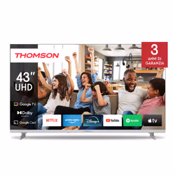 Thomson 43UG4S14W, 109,2 cm (43"), 3840 x 2160 Pixel, LED, Smart TV, Wi-Fi, Bianco