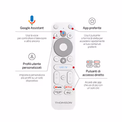 Thomson Go Cast 150 HDMI 4K Ultra HD Google TV Bianco - Vista aggiuntiva 4
