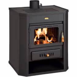 Stufa Prity WD 15kW Legna, Tronchi Prity WD Stufa legna con ampia camera di combustione e spazio di stoccaggio per l'essiccaz ...
