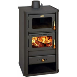 Prity - Stufa a legna con forno. Potenza termica di 12 kW. Modello fm