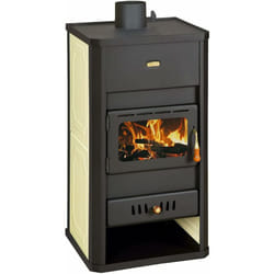 Prity - Stufa a legna per il riscaldamento centralizzato. Stufa a combustibile solido con caldaia integrata. Potenza termica 5 + 13 kw. Copertura in