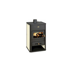 Prity - Stufa a legna per il riscaldamento centralizzato. Stufa a combustibile solido con caldaia integrata. Potenza termica 5 + 10 kw. Copertura in