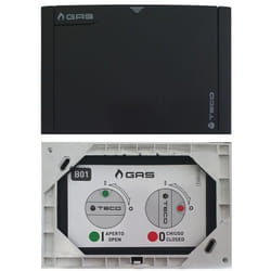 Placca di copertura valvola Gas Teco B01 Multicolore Nero Opaco