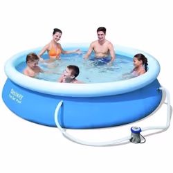Kit piscina fuori terra; L'installazione generalmente può essere effettuata da 2-3 persone e richiede circa 10 minuti; Esclus ...