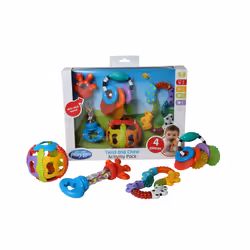 Playgro Twist and Chew Activity Pack, 0,5 anno/i, Sonoro, Multicolore