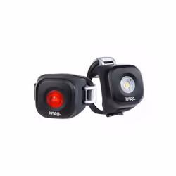 Knog Blinder MINI Dot Twin, Illuminazione posteriore + Illuminazione anteriore (set), Nero, Silicone, IP67, 20°, LED
