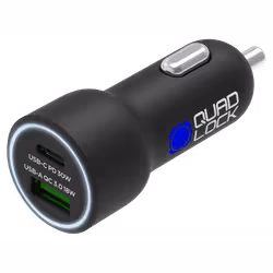 Quad Lock USB (C + A) 48W caricabatterie accendisigari doppio