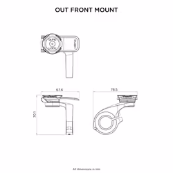 Quad Lock Out Front Mount Supporto passivo Action camera, Telefono cellulare/smartphone Nero, Blu - Vista aggiuntiva 7