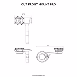 Quad Lock Out Front Mount Pro Supporto passivo Action camera, Telefono cellulare/smartphone Nero - Vista aggiuntiva 7