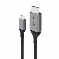 ALOGIC ULCHD02-SGR, 2 m, HDMI tipo A (Standard), USB tipo-C, Maschio, Maschio, Dritto
