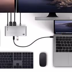 ALOGIC TB3DTRG2 replicatore di porte e docking station per laptop Cablato USB 3.2 Gen 2 (3.1 Gen 2) Type-C Nero, Grigio - Vista aggiuntiva 7
